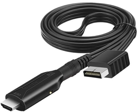AKDDNZX Adaptador convertidor de Audio y vídeo de PS2 a HDMI 480i/480p/576i for PS1 Salida de PS2 a HDMI 720p 1080p for Todos los Modos de visualización de PS2