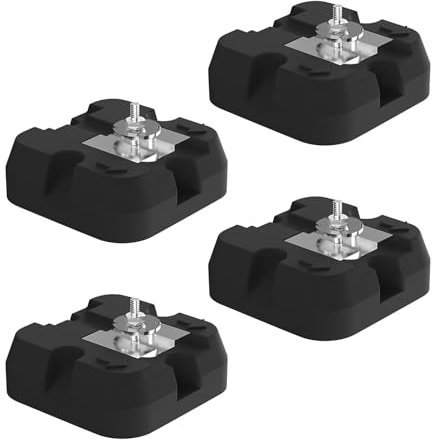 Almohadilla de aire acondicionado, juego de soporte base, amortiguador de CA, función antivibración, pared y montada en el suelo, 10x10x6.5cm, ideal para uso en interiores en el hogar