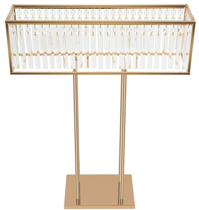 Blumenständer Kristall Eisen elektroplattiert Blumenständer Hochzeit 70 x 90 cm Belastung 8 – 10 kg Kristallanhänger für Hochzeit Party und Dekoration Tisch / Boden