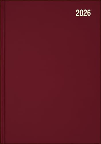 Star Note Terminplaner 2026, A4, Seite pro Tag, Tagesplaner, Burgunderrot