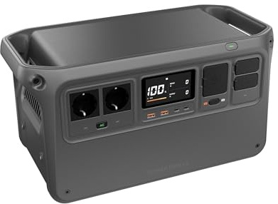 DJI Power 1000V2 - Estación de energía portátil de 1024 Wh, carga rápida en 37 minutos de 0% a 80%, tamaño compacto, batería LiFePO4, 2600 W Power Station Solar, generador eléctrico para camping