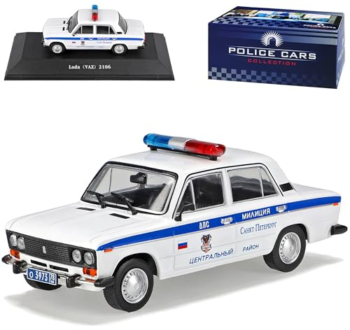Generisch Lada VAZ 2106 Polizei Moskau Russland 1/43 Modell Auto