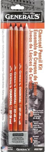 General Pencil Kohlestift-Set, mehrfarbig, 1,27 x 6,98 x 24,76 cm