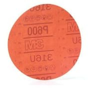 3M Hookit Red Abrasive Sanding Discs, 01189, No Hole, 6 in, 600+ Grade, Pack of 50 Discs, for Auto Sanding, Primer Sanding, E-Coat Sanding