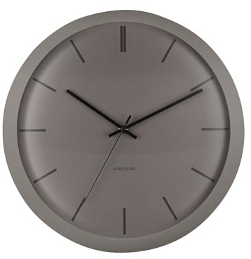 Karlsson Wanduhr Nirvana Globe - Dunkelgrau - Ø40cm | Rund - Modern - Eisen - Wanduhr Modern Wohnzimmer - Wanduhren