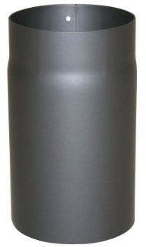 Kamino-Flam Kaminrohr, Grau, Ø 120 mm, 250 mm | Kaminrohr aus Stahl mit hitzebeständiger Senotherm-Lackierung, ca. 2 mm Wandstärke, für den Anschluss von Kamin- und