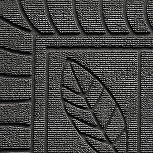 Deco Tapis 1740047 Tapis d'Entrée Feuilles Polypropylène/Cao Gris 75 x 45 cm