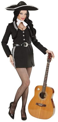 Ladies Mariachi Woman Costume Small UK 8-10 for Mexican Mexico Fancy Dress