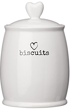 Premier Housewares Charm Biscuit Canister - White