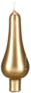 Baumkerzen Pariser Lichte Gold 9 x 3 cm 10 Stück, Weihnachtsbaumkerzen