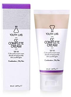 Youth Lab Cc Cream Teintée Peaux Mixtes à Grasses Protection Solaire SPF 30 50 ml