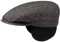 Stetson Kent Ohrenklappen Flatcap Herren - Schiebermütze mit Klappen für Ohren - Flatcap mit Fischgrätmuster - Ohrenmütze Herbst/Winter - Schirmmütze beige 59 cm