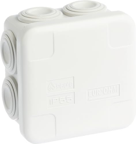 boite de dérivation étanche carrée IP55 60 x 60 x 40 mm fermeture par enclipsage