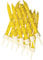 Anniversary House Pack of 12 Yellow Glitter Birthday Candles with Holders, 7.5cm, Celebration Cake Decoration, Birthday Candles for Cakes, Candles for Cake, AHC174