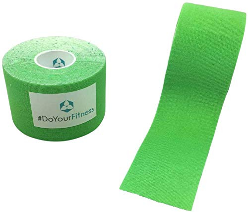 #DoYourFitness Kinesiologisches Tape, 10cm x 5m Rolle, grün, 100% Baumwollgewebe, wasserdicht elastische Unterstützung für Sport, Freizeit, Physiotherapie und Medizin, neue Klebeformel