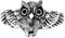 Windalf Ring NOCTIA h: 1 cm Kleine Eule Eulen-Ring 925 Sterlingsilber (Silber, 44 (14.0))