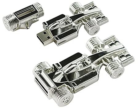 64GB Voiture de Course Forme USB 2.0 clé clé de mémoire Pen Drive u Disquette de Stockage des données ftl clé USB Flash Disk Disque USB USB (Silver)