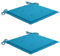 vidaXL Gartenstuhl Kissen 2 STK., Sitzkissen Outdoor Indoor, Stuhlkissen mit 2 Sätzen Schnüren, Stuhlauflage Sitzpolster, Blau 50x50x3cm Oxford-Gewebe