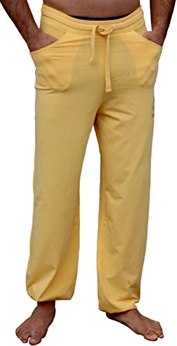 ESPARTO Yogahose Sitaara Herren und - Boyfriend Style - Damen in Bio-Baumwolle (Mangogelb, M)