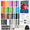 MONOBIN Paracord, 550 Paracord-Kombi-Set - multifunktionale Paracord-Seile und komplettes Zubehör für Paracord-Armbänder, Schlüsselbänder, Hundehalsbänder (36 Colors-C)