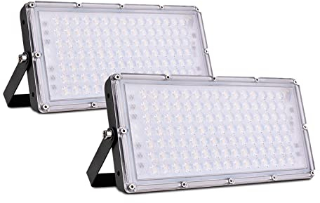 Bellanny 2Pack LED Strahler 100W, 10000LM Superhell Scheinwerfer 3000K Warmweiß Fluter - IP65 Wasserdicht Flutlicht Wandleuchte Außen Sicherheitsbeleuchtung für Garten Terrassen Hinterhof Garage