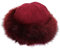 Damen Pelzmütze,MoreChioce Faux Fuchs Pelz Warm Hut Beanie Mütze Outdoor Skimütze Damen Kunstfellmütz Wildleder Vlies Pelzmütze Damen Herren Fellmütze,Rotwein