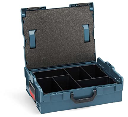 LBoxx 136 Koffersystem mit Einsatz 6-fach von Bosch Sortimo in professional Blau • L-Boxx 136 für optimale Lagerung von Werkzeugen • Sicherer Transport & Schutz dank L-Boxx System