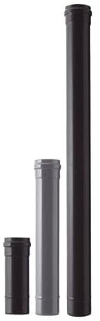 Pelletrohr 80 mm Durchmesser 500 mm lang 1,2 mm Wandstärke mit Dichtung DN Ø 80 Pelletrohr-, Ofenrohr Rauchrohr Verlängerung Pelletofen AdoroSol Vertriebs GmbH