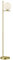 lightling Stehleuchte Paula, messing matt metall, Rauchglas, exkl. 1 x E14 max. 28 Watt, Durchmesser: 25 cm, Höhe: 150 cm