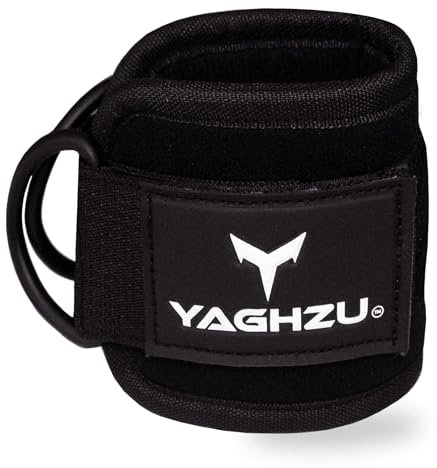 YAGHZU Ankle Strap for Cable Machine - Padded Ankle Cable Attachments for Gym - Adjustable Leg Straps for Working Out - Ankle Cuffs for Cable Machine - Kickback Ankle Straps for Glute Workouts