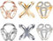 Lansls 6 Stück Schal Ringe, 3 Stile Metall Schal Clip, Schals Ring Verschluss, Halstuch Clip, Modisch Schal, Metall Schals Schnalle für Tägliche Kleidung, Hochzeiten, Tänze, Partys (Gold+Silber)