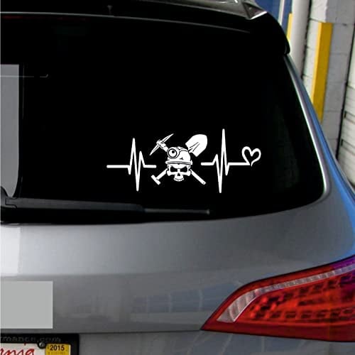 myrockshirt Bergbau Bergarbeiter Kohle Ruhrpott Bergwerk Herzschlag Aufkleber Sticker Hobby Autoaufkleber