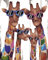 NANSUGUR Kit Peinture par Numéro pour Adulte Enfant, Kit Peinture Adulte Enfants sans Cadre, Peinture Loisir Creatif Enfant|40x50cm Famille girafe