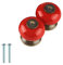Larcele Vintage Schrankknöpf Türknopf Keramik Griffe für Schublade,2 Stück, Rund,Set CTLS-01 (Rot)