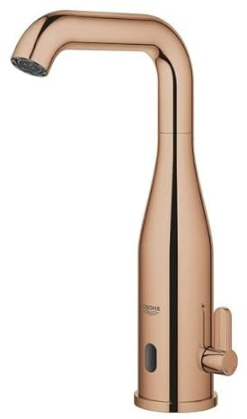 GROHE Infrarot-Elektronik für Waschtisch Essence E 36445, DN 15 mit Mischung und variabel einstellbarem Temperaturbegrenzer, 6 V Lithium-Batterie, Typ CR-P2, Laminarstrahlregler 5,7 l/min, warm sunset