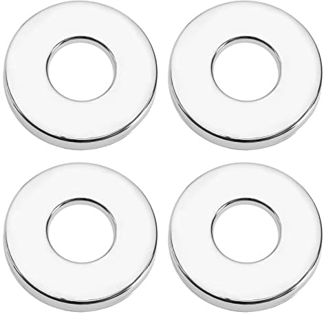 4 Stück Abdeckkappen für Duschschlauch, 26 mm, Abdeckung für Wasserhahn, aus Edelstahl, mit Deckel, Chrom, Ventil, Schlauchschelle, rund, für Wasserschlauch, Wasserhahn