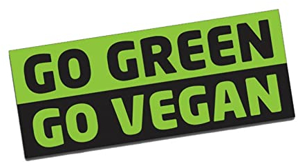 MACMRD Auto Aufkleber 13 cm X 6,9 cm Autoaufkleber Go Green Go Vegan Autoaufkleber Auto Wasserdichtes Zubehör