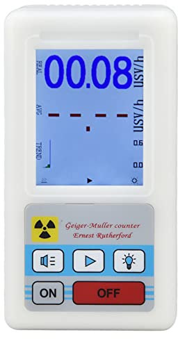 TITA-DONG Geigerzähler-Nuklearstrahlungsdetektor, Hochpräzises Beta-Gamma-Röntgenstrahlen-Erkennungsgerät, Tragbares Professionelles Mini-Radioaktiv-Dosimeter für Den Innen- und Außenbereich