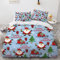 YURKO 155X220 Bettwäsche Set 155X220Cm Kein Bügeln Polyester Baumwolle Bettwäsche Teenager Weihnachten Weihnachts Wintermotiv Weihnachtsmotiv Santa Mit 2 Kissenbezügen 80X80Cm