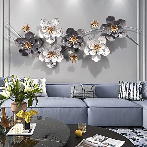 Vnook 3D Wanddekoration Metall Skulptur Eiserne Kunst Dekoration Wandbehang Hintergrund Wand Deko Wohnzimmer Schlafzimmer