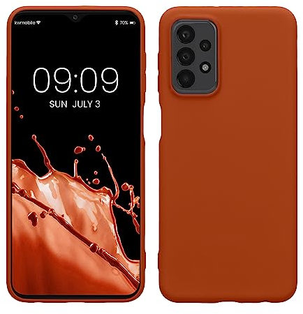 kwmobile Hülle kompatibel mit Samsung Galaxy A23 4G / 5G Hülle - weiches TPU Silikon Case - Cover geeignet für kabelloses Laden - Rusty Orange