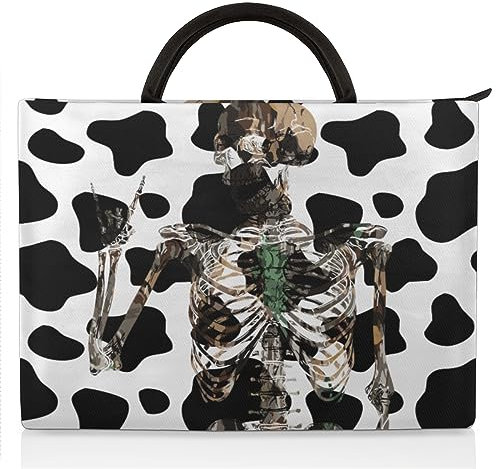 Cow Skull Laptop Sleeve Compatible 15-17 In Notebook Cow Print Laptop Bag for Women Men Carrying Case Bag Briefcase Laptop Briefcase Bag