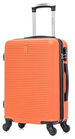CELIMS - Valigie leggere approvate da più di 100 compagnie aeree per un viaggio in tutta sicurezza, arancione, Cabine 55 cm