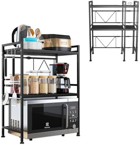 Fleau Home Mikrowellenschrank – Regal für Mikrowelle – Küchenregal – Küchenregal – Küchenaufbewahrung – verstellbares Mikrowellenregal – Ofenregal – Metall (Küchenschrank-Organizer)