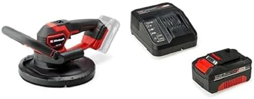 Einhell Professional Akku-Trockenbauschleifer TP-DWS 18/225 Li BL Power X-Change (18 V, Brushless, inkl. 6 x Ø 225 mm Schleifpapier & 1 x Gitterleinen, inkl. 4,0Ah Akku und Ladegerät)