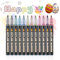 Collazoey Glitzerstifte Magische Stifte,Geschenke für Mädchen, 12 Farben Glitzerstifte Zauberstift Outline Marker für Scrapbooking, Ostern Basteln Kinder,Basteln Mädchen Geschenke 4-12jahre