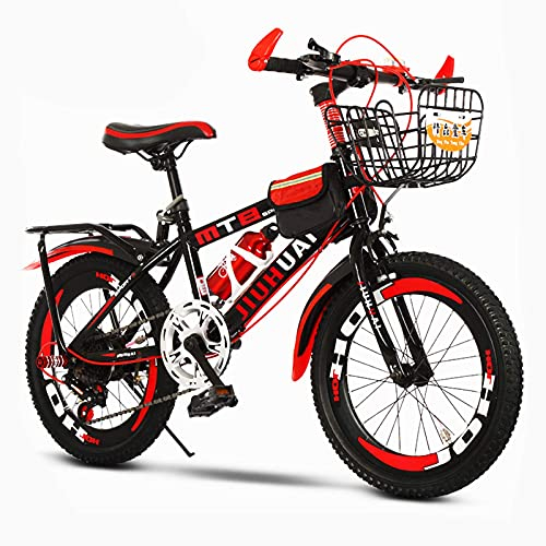 QUNINE 18 (20,22) Zoll Kinderfahrrad für 8–18 Jahre alte Mädchen, Mountainbike, 7 Gänge, 26 Zoll Herren- und Damen-Mountainbike, Outdoor-Sport-Rennrad (blau 20 Zoll)