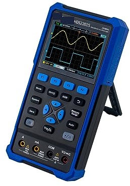 Oscilloscopio portatile Oscilloscopio Digitale 2 Canali 200Mhz 1GSa/s 3 In 1 Osiclloscopi USB + Multimetro+Generatore di Forme d'Onda con prestazioni elevate