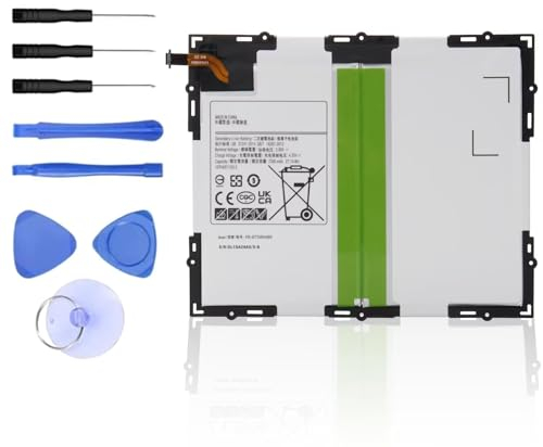 OPAHUTER EB-BT585ABE EB-BT585ABA Laptop Tablet Batería para Samsung Galaxy Tab A 10.1 Inch 2016 SM-T585C SM-P580 SM-T587 SM-T587P SM-T585 SM-T580 Series 3.8V 27.74Wh 7800mAh