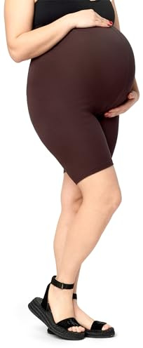 Merry Style Große Größen Damen Kurze Umstandsleggings aus Viskose MS10-462